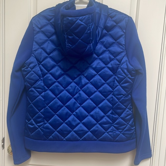 Toronto Maple Leafs sz L Large Quilted Navy Coat w Hood GIII by Carl Banks - Picture 5 of 10